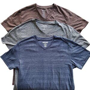 Old Navy Vintage T shirts (3 ) V-neck Blue Brown and Grey Size M